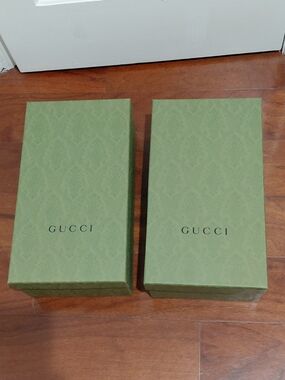Gucci Sage Green Decorative Shoe Box Pair